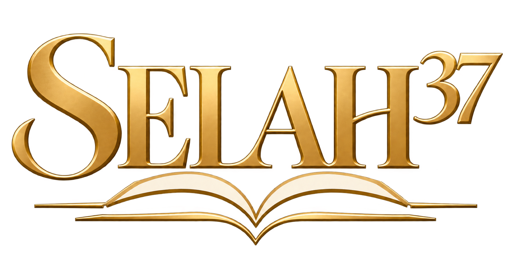 Selah37 — open Bible and gold wordmark